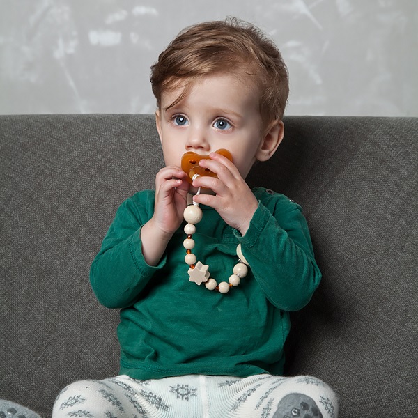 ontsnappen applaus Afleiding Grünspecht houten speenkoord met barnsteen - De kleine lama