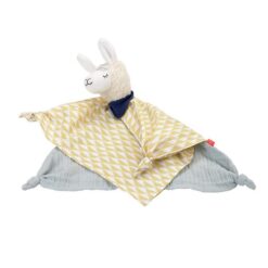 Kikadu knuffeldoekje lama geel
