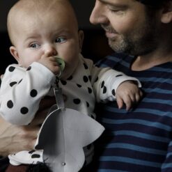 Dusq leren speenkoord - cloud grey