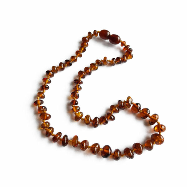 Babyketting barnsteen - Cognac | 34 cm