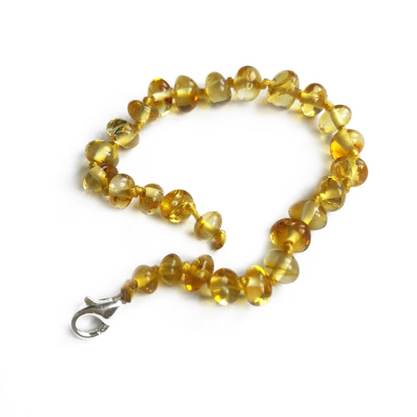Baby armbandje barnsteen - Lemon | 14 cm