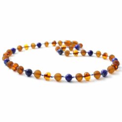 Babyketting barnsteen en lapis lazuli (1)