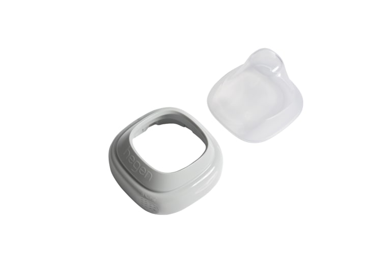 Hegen gekleurde halsring en cover - Grijs