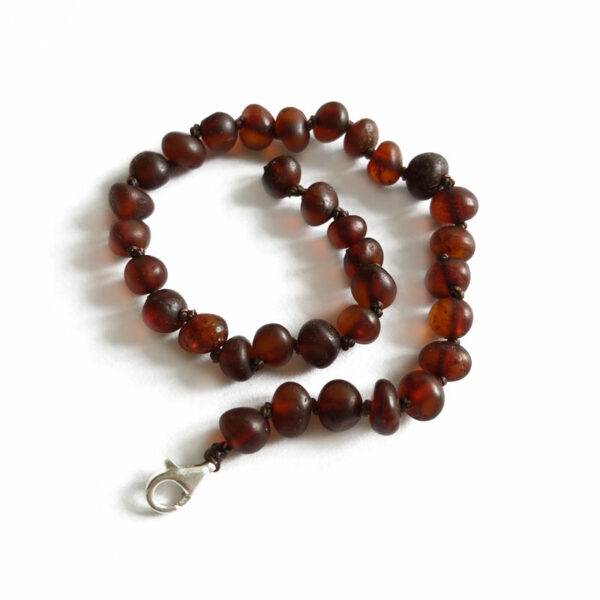 Armband barnsteen - Cherry mat | 19 cm