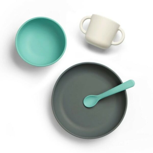 Ekobo Silicone Baby serviesset lagoon