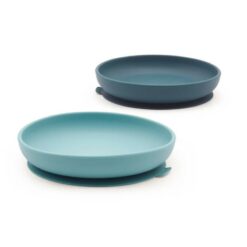 Silicone borden met zuignap | Blue/Lagoon - De lama