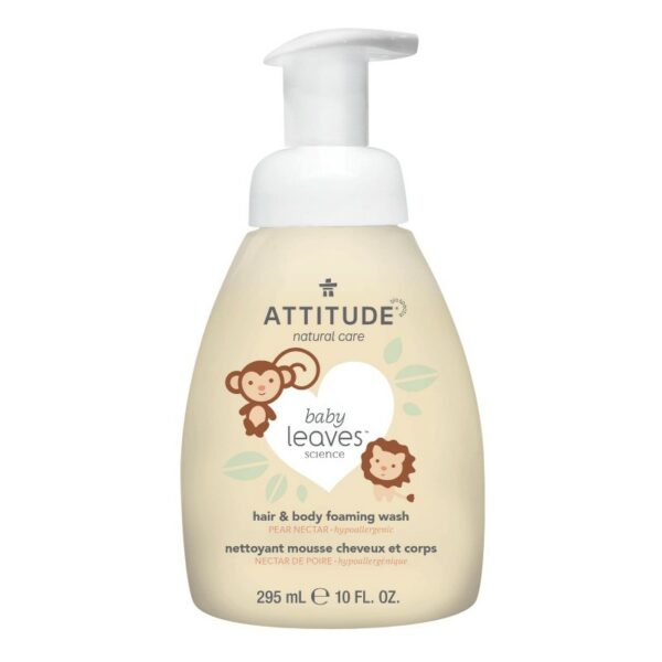 Attitude baby 2in1 schuimende shampoo & body wash | pear nectar