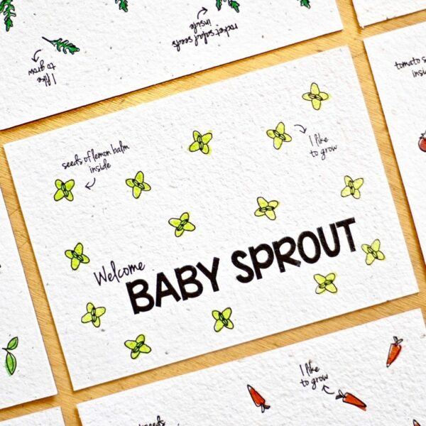 BLOOM your message Bloeikaart - Welcome Baby Sprout