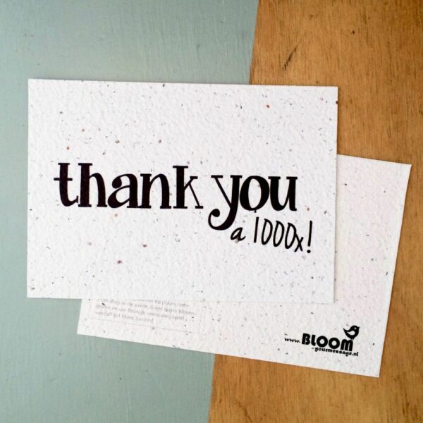 BLOOM your message Bloeikaart - Thank You