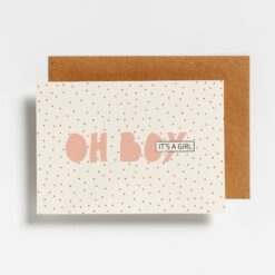 Hello August Wenskaart - Oh boy, It's a girl