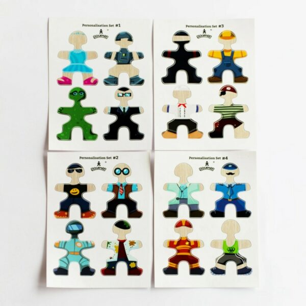Flockmen personalisation sticker set
