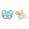 Hevea Speentje 0-3 maanden rond duo Baby Blue / Milky White