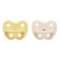 Hevea Speentje 3-36 maanden dental duo Pale Butter / Milky White