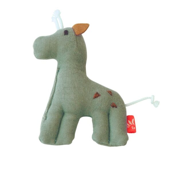 Kikadu Little Rattle Giraffe Olive