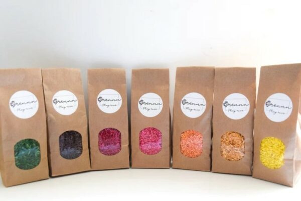 Grennn Speelrijst groen en andere kleuren | 250 gram