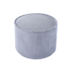 Wigiwama Poef Rond - Blueberry blue Rib
