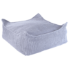 Wigiwama Poef Vierkant - Blueberry blue rib