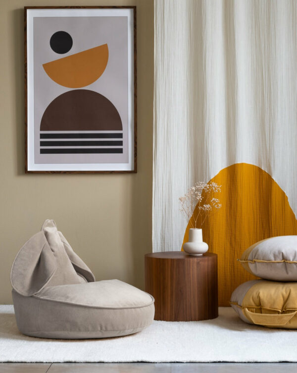 Wigiwama Zitzak Konijn - Dusty Beige Velvet - Afbeelding 2
