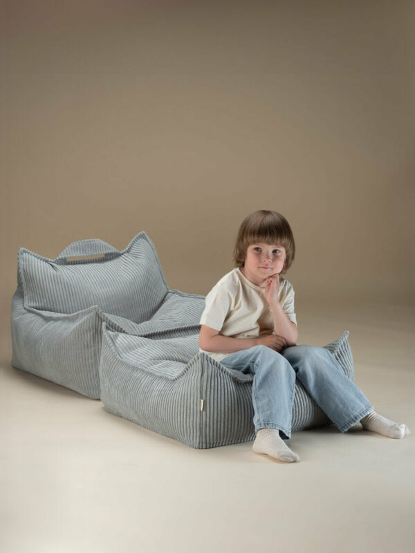 Wigiwama Poef Vierkant - Peppermint Green Rib - Afbeelding 2