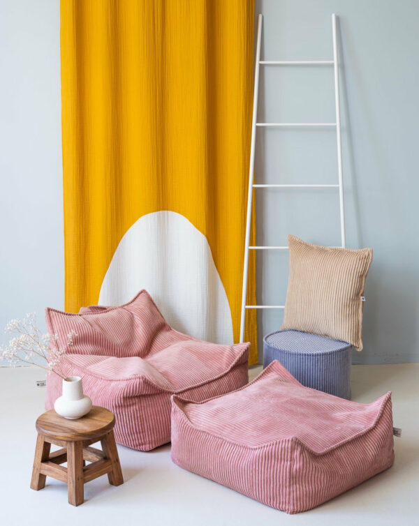 Wigiwama Zitzak Stoel - Pink Mousse Rib - Afbeelding 3