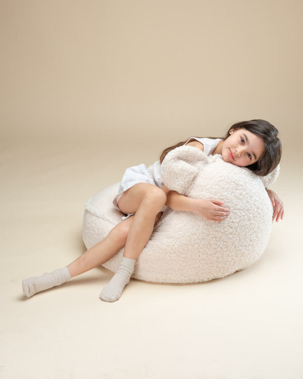 Wigiwama Zitzak Beer - Cream White Teddy - Afbeelding 4