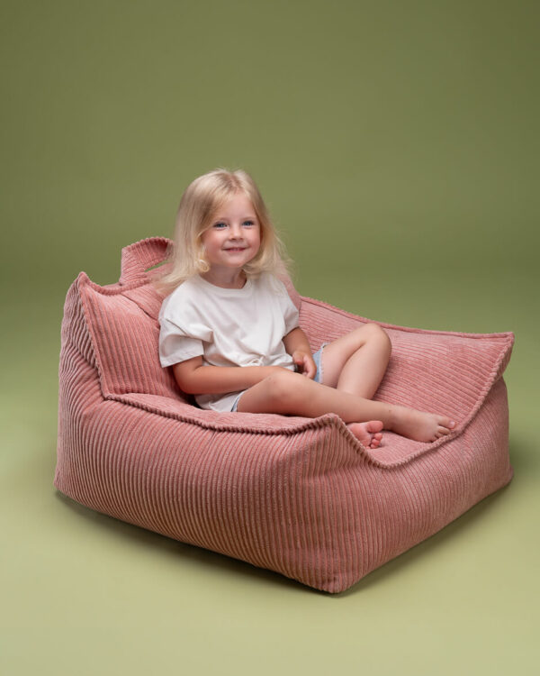Wigiwama Zitzak Stoel - Pink Mousse Rib - Afbeelding 4