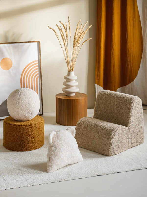 Wigiwama Poef Rond - Maple Teddy - Afbeelding 6