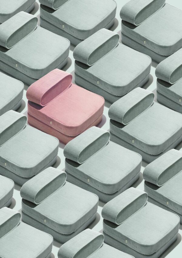 Wigiwama Flip Stoel - Pink Mousse Rib - Afbeelding 7