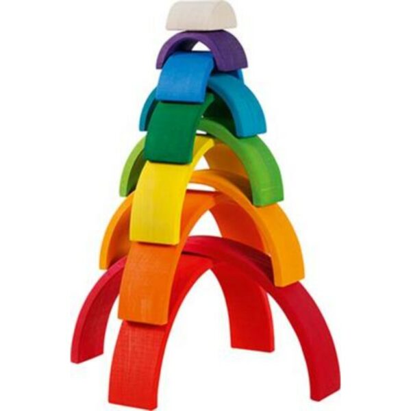 Goki Grote Regenboog hout houten speelgoed natuurlijk duurzaam Montessori vrije school antroposofisch gifvrij balanceren bouwen