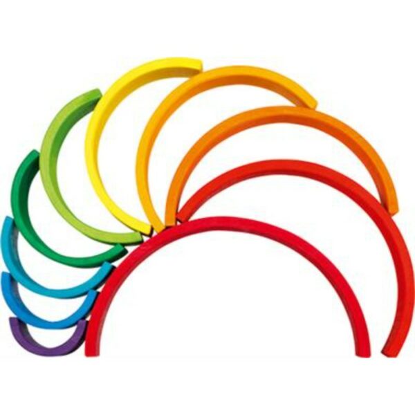 Goki Grote Regenboog hout houten speelgoed natuurlijk duurzaam Montessori vrije school antroposofisch gifvrij balanceren bouwen