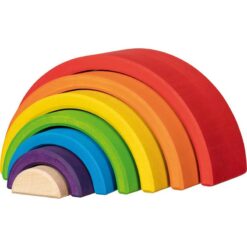 Goki kleine Regenboog hout houten speelgoed natuurlijk duurzaam Montessori vrije school antroposofisch gifvrij balanceren bouwen