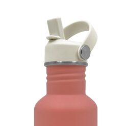 Smikkels rietjesdop voor drinkfles wit op roze fles