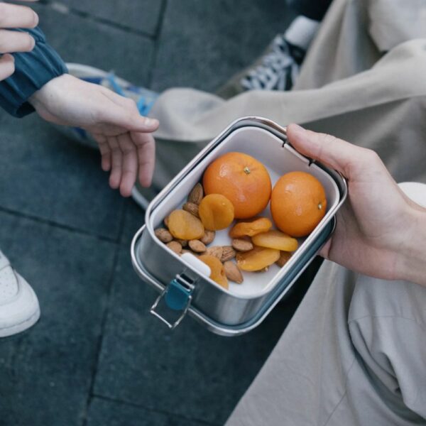 Ekobo RVS lunchbox met voedsel
