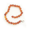 barnsteen armband cognac mat 19