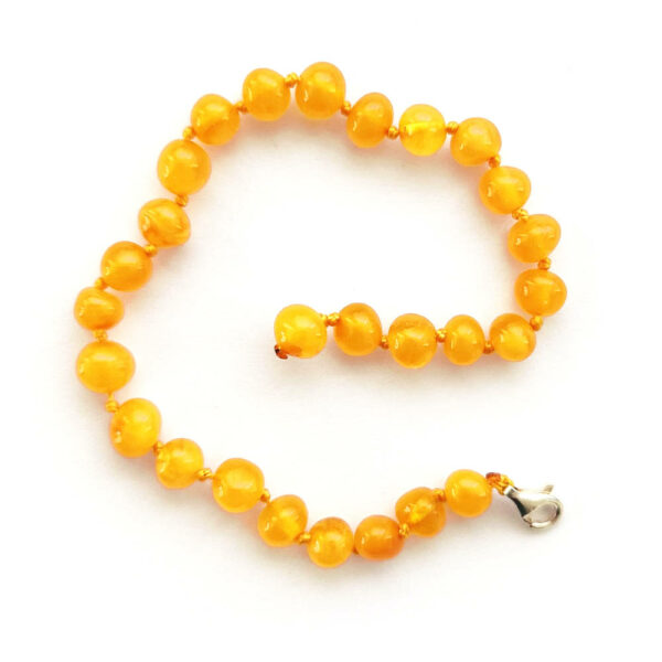 barnsteen armband honey troebel 19