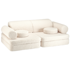 Wigiwama Settee Sofa - Cream White Teddy
