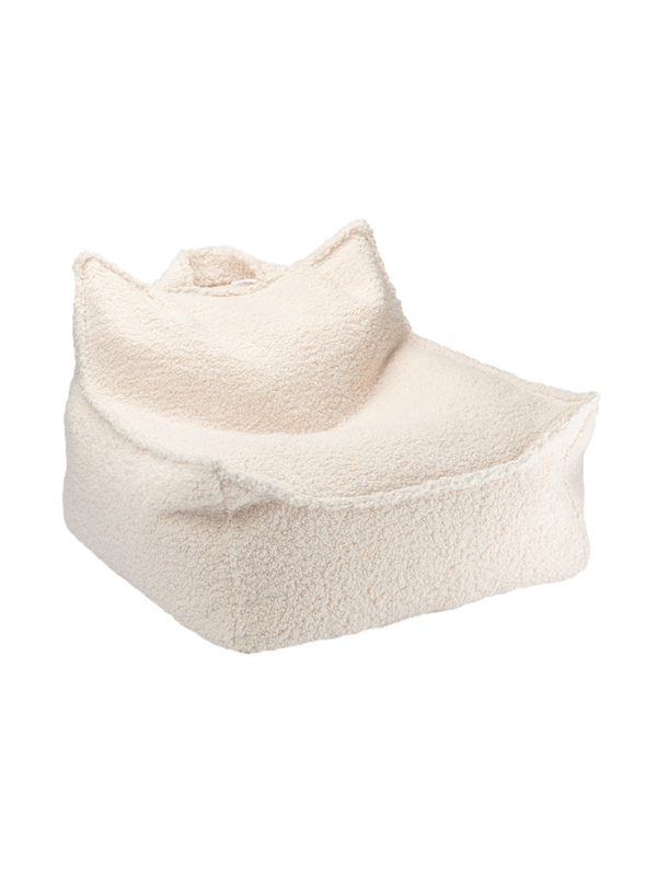 Wigiwama Zitzak Stoel - Teddy Cream White