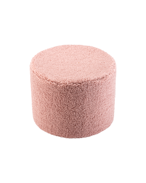 Wigiwama Poef Rond - Pink Guava Teddy