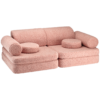 Wigiwama Settee Sofa - Pink Guava Teddy