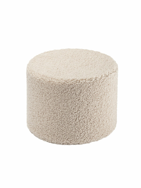Wigiwama Poef Rond - Biscuit Teddy
