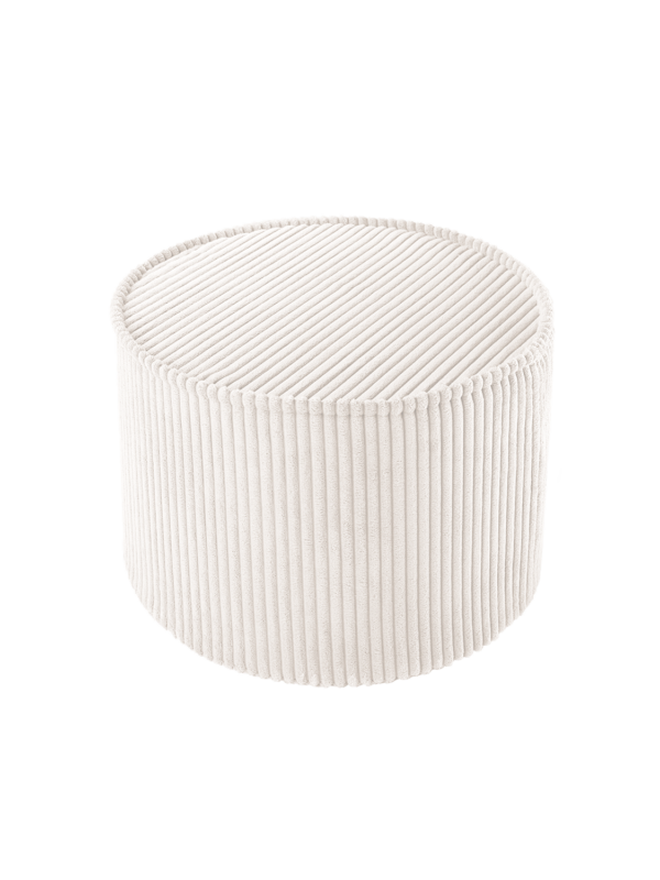 Wigiwama Poef Rond - Marshmallow Rib