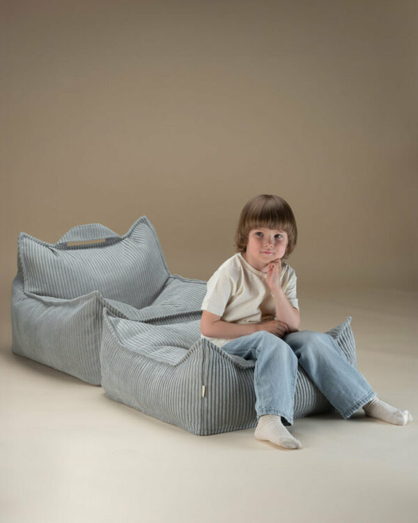 Wigiwama Zitzak Stoel - Peppermint Green Rib