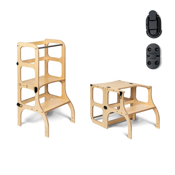 Ette Tete Step'n'Sit Learning tower Hout Zwart