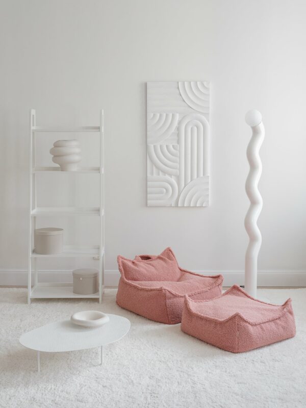Wigiwama Zitzak Stoel - Pink Guava Teddy - Afbeelding 2