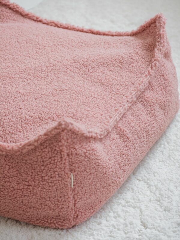 Wigiwama Poef Vierkant - Pink Guava Teddy - Afbeelding 2