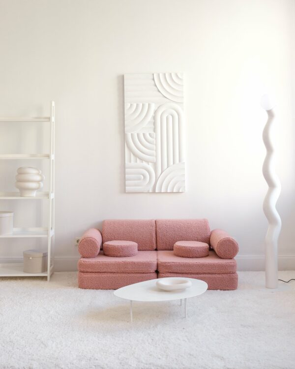 Wigiwama Settee Sofa - Pink Guava Teddy - Afbeelding 2