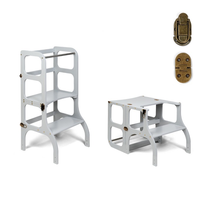 Ette Tete Step'n'Sit Learning tower Grijs Antiek Messing