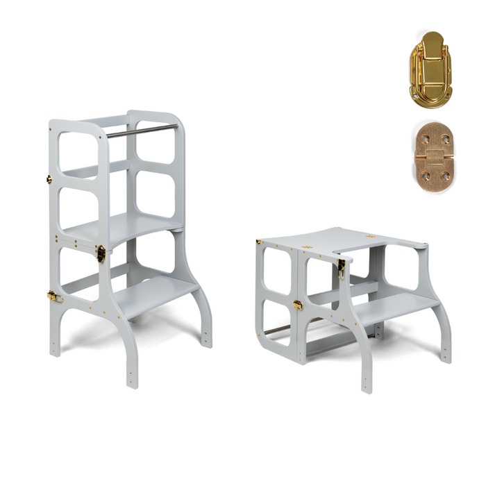 Ette Tete Step'n'Sit Learning tower Grijs Goud