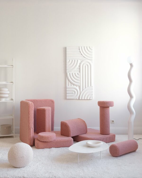 Wigiwama Settee Sofa - Pink Guava Teddy - Afbeelding 3