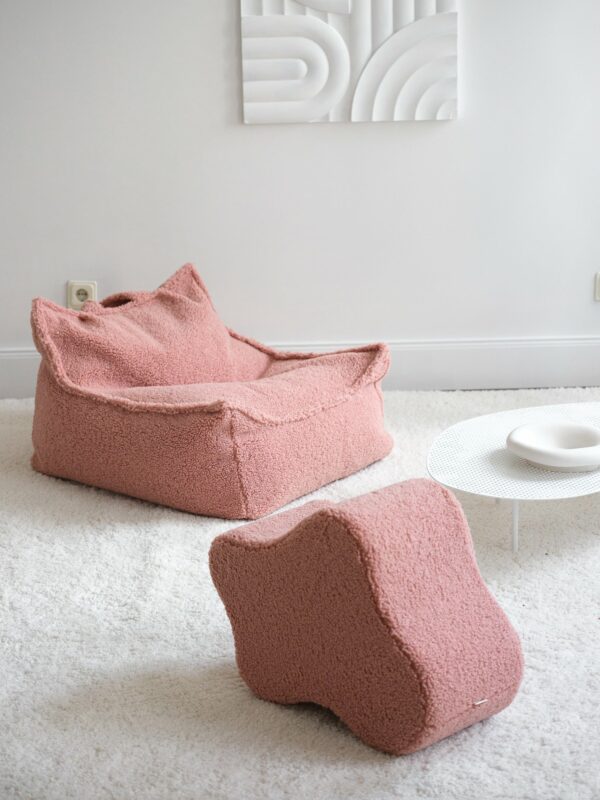 Wigiwama Poef Wolk - Pink Guava Teddy - Afbeelding 2
